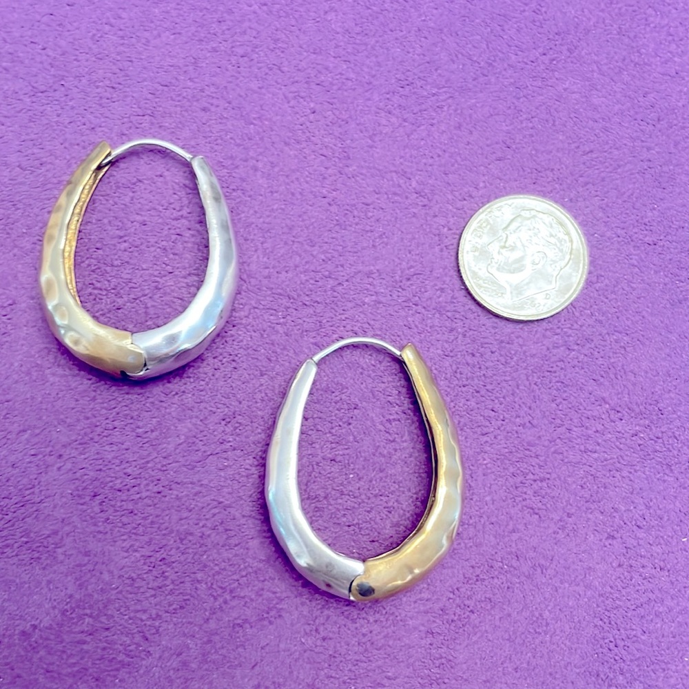 Grace & Heart .925 Sterling Silver & Brass Earrings